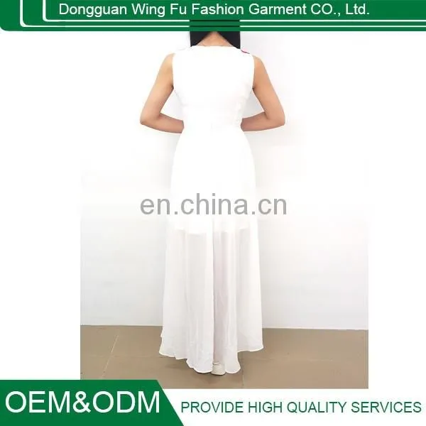 Star Temperament Dovetail Skirt V-neck Embroidery Sleeveless Silk Dress photo-3