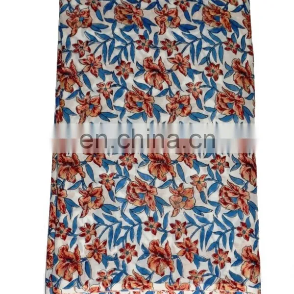 Cotton Fabric Hand Block Print Sewing Cotton Natural Print Fabric photo-2