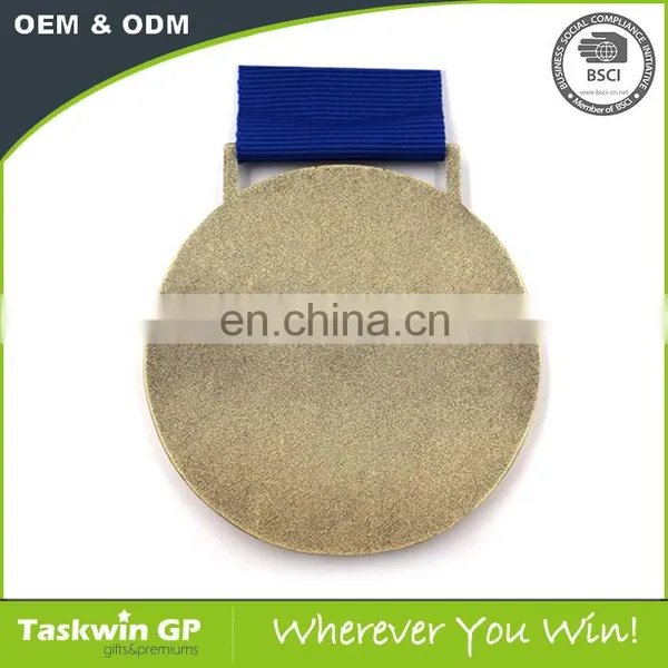 Antique Gold Plated Free Design Custom Sport Medals With Ribbon photo-5