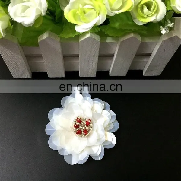 Fancy Handmade Sequin Bead Flower Patches for Garment Decoration photo-5