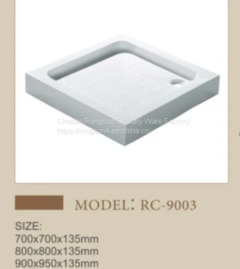 Wholesale hotel bathroom acrylic square top quality white tray