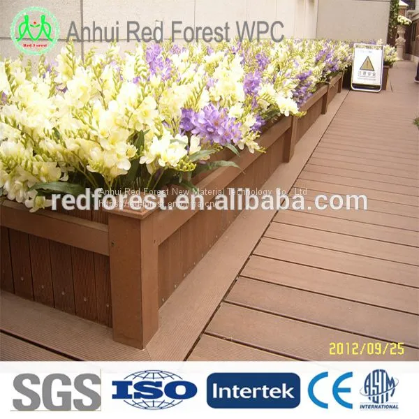 Wooden Plastic Compoiste Flower Boxes/wpc Flowerbed photo-2