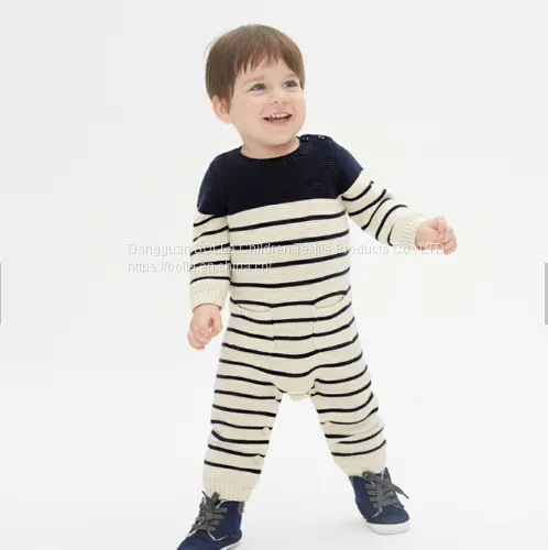 100% Super Soft Organic Cotton Jersey Baby Jumpsuit, Children's Cotton Pajamas in Stock photo-5
