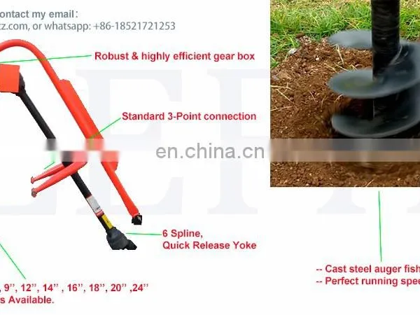 Hydraulic Farm Tractor Portable Post Hole Digger With Good Prices for Sale photo-2