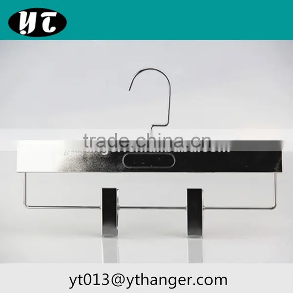 Sun Shine Color Clear Plastic Pant Hanger Wholesale for Trouser Pants With Tie Rack photo-3