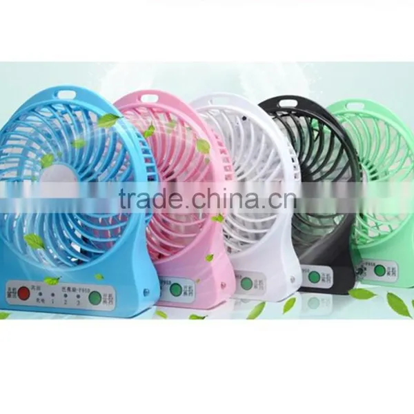 Mini Polychrome Rechargeable Portable USB Desk Cooling Fans photo-3