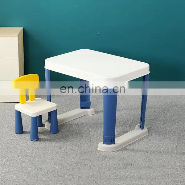Plastic Baby Learning Drawing Toy Table Kindergarten Table and Chair Set Height Adjustable Small Children Study Tables photo-2