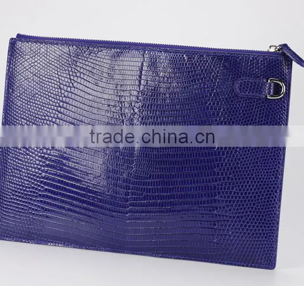 Luxury Lizard Skin and Sheep Leather Women Clutch Bag Leather Wrist Bags Wristlet Handbag for Men photo-4