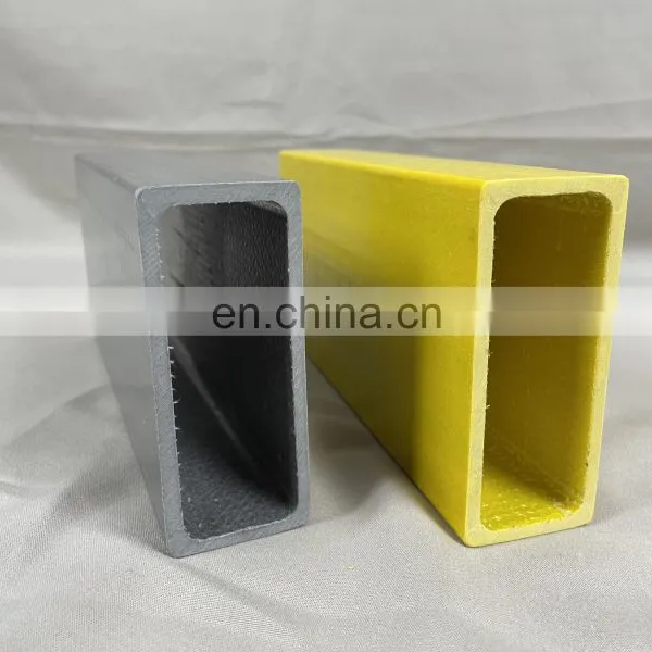 100mm Fiberglass High Strength Structural Pultruded Profile GRP FRP Square Pipe Tube photo-4