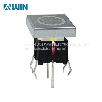 PCB Mount Illuminated Tactile Switch With LED