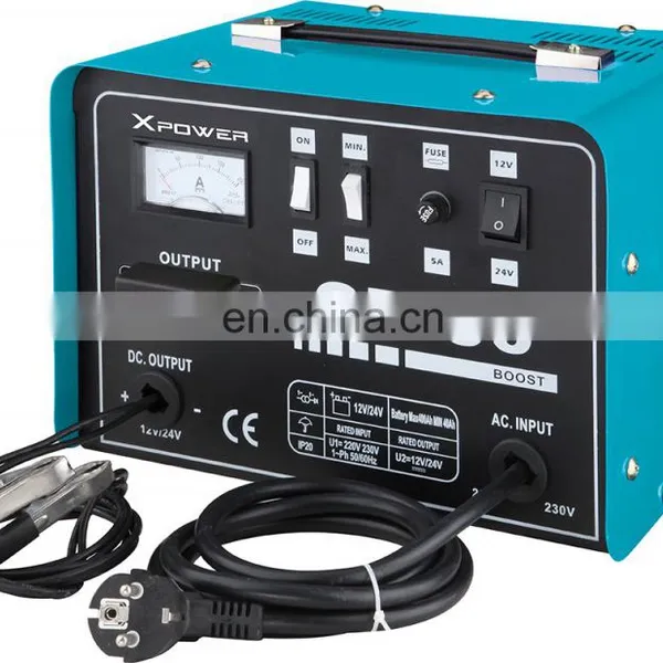Battery Charger With Starter Car Battery Charger 6v 12v 24v on Wheels photo-2