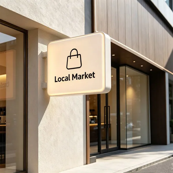 Side‑Mounted Double‑Sided Injection‑Molded Shop Light Box | Outdoor Wall‑Mount Business Logo Sign