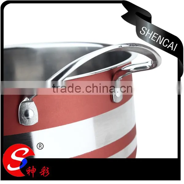 Kitchen Accessories Stainless Steel Capsule Bottom Cookware Set / Colored Cooking Pot / Stock Pot Set photo-4