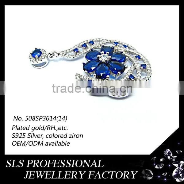 2015 Fashion China Wholesale 925 Royal Blue Silver Pakistani Bridal Jewelry Sets photo-4