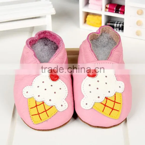 2015 Hot Sale Cartoon Moccasins Soft Leather Babies Shoes for Baby