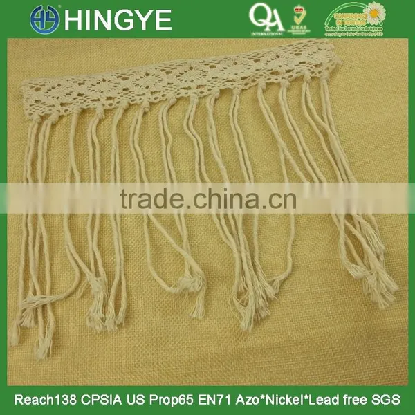 New Arrival off White 100% Cotton Tassel Fringe for Dress H1545 photo-3
