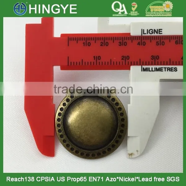 2015 New Arrival 25mm Fashion Antique Brass Metal Shank Button for Coats-M1666 photo-5