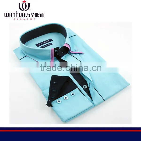 New Men's Contrast Color Shirt Cotton Shirt