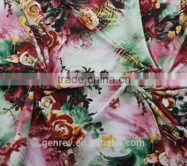 Polyester Fabric Factory Direct Sale Poly Knit Spandex Print Digital Print Polyester Fabric Print Knit Fabirc photo-2