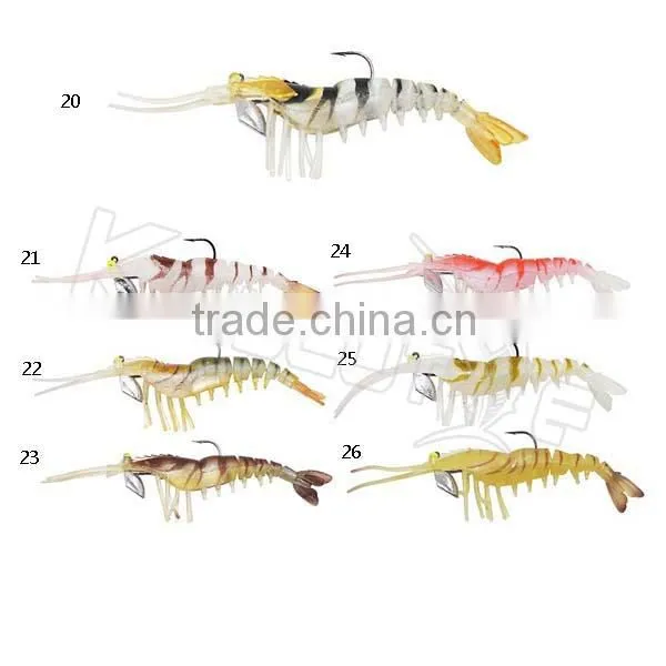 CHS007 2016 New Design Mould Soft Shrimp Fishing Lure Power Prawn Bait photo-6