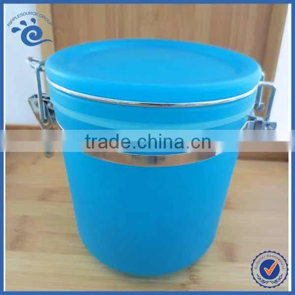 Colored Plastic Airtight Coffee Tea Sugar Canister Sets photo-3