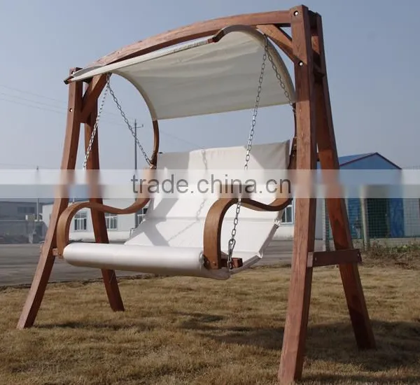 Durable Bentwood Swing Chair With Canopy Double Seat