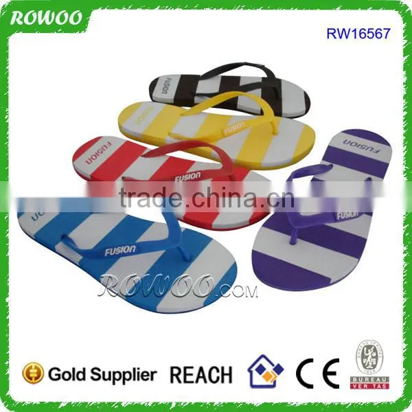 EVA Colorful Strip Sandals,slippers Flip Flop Beach Slippers