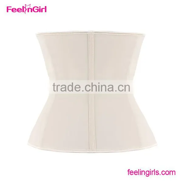 7 Steel Boned Clip and Zip Nude Waist Cincher photo-3