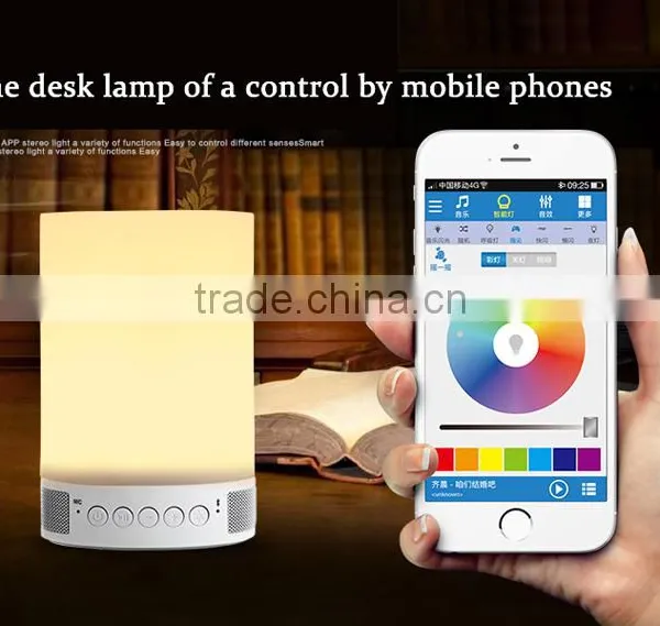 New Gift Portable Led Lamp Bluetooth Mini Wireless Speaker With Alarm tf Card Time Setting photo-3