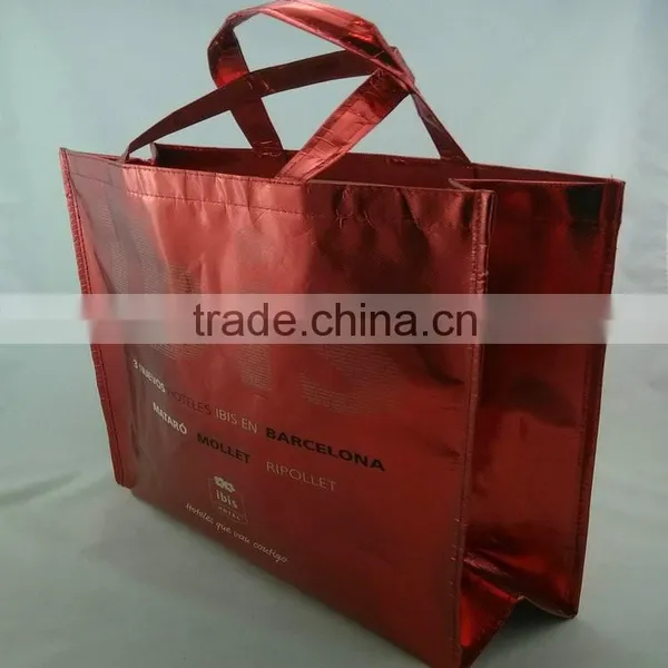 Pp Non Woven With Metallic Cooler Laminated Reusable Tote Bags for Women photo-3