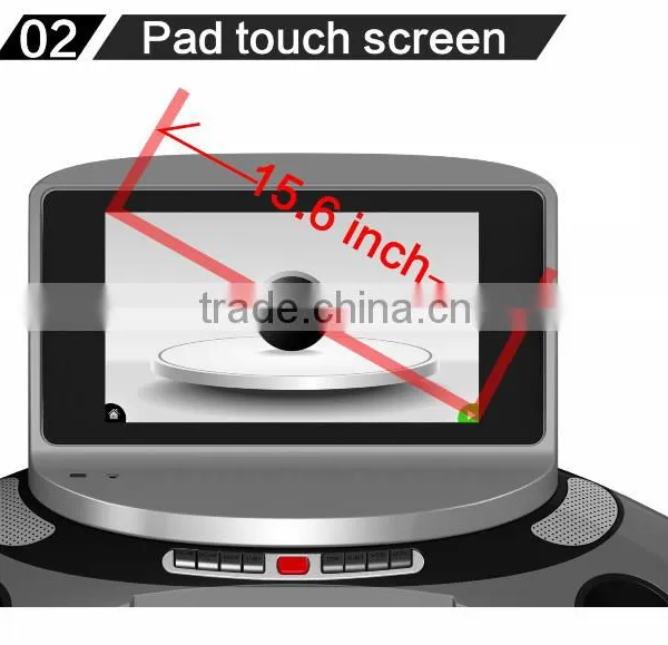 Running Board 560*1500mm Commerical Treadmill With TV 15.6 Touch Screen Pad . Max.loading 180kgs ,Speed From 1-20km/h photo-2