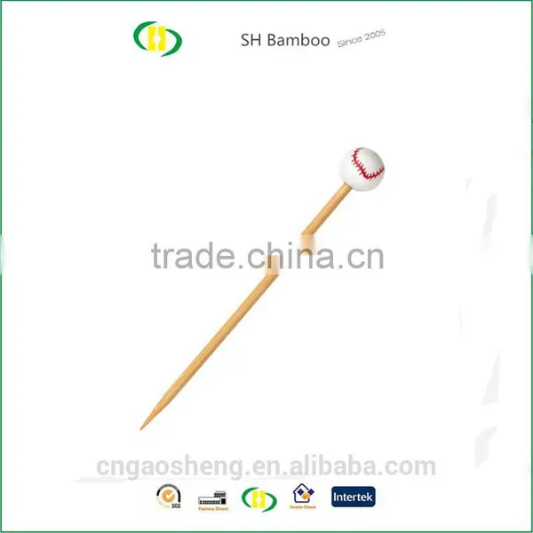 Sports Themed Bamboo Skewers (Baseball)