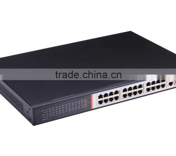 Atongda 10/100/1000Mbps 24 Port 1000M Fiber POE Switch 2 SFP Combo PoE Switch photo-2