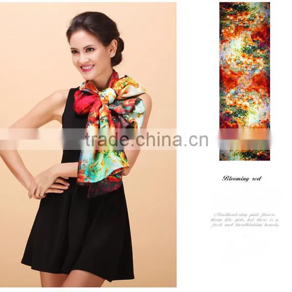 Wholesale Beauty Spring Autumn 12mm TWILL Long Silk Scarf/ Silk Scarves / Kerchief /headband/hijab photo-4