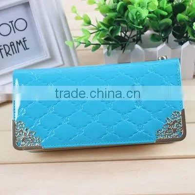 Cheap Wholesale Colorful Lady Use Top Grade Exquisite Leather Lady Wallet With Metal Decoration ,lady Wallet Manufacturer photo-4
