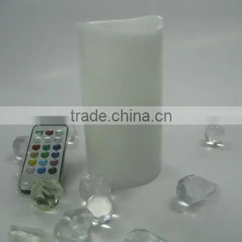 Yellow Flicker Aromatic White Plain Wax Led Candle With Remote in Dongguan