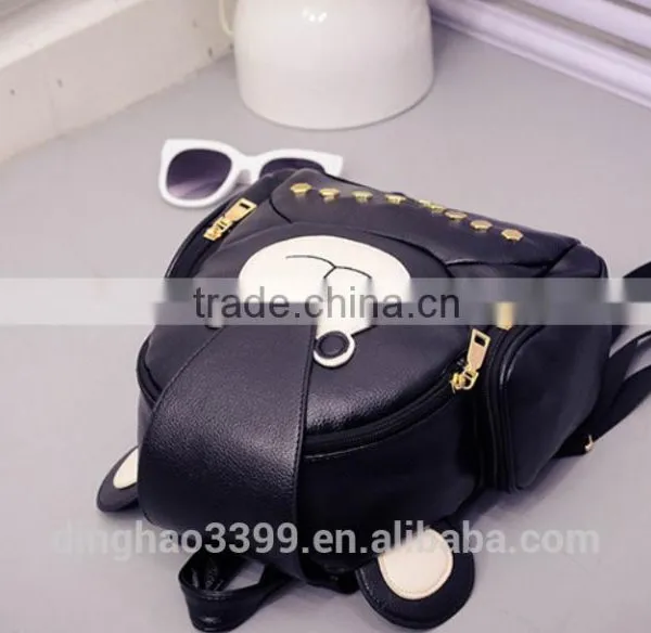 Online Shop China Backpack Cute Bear Backpack Fashion Leather Lady Backpack photo-5