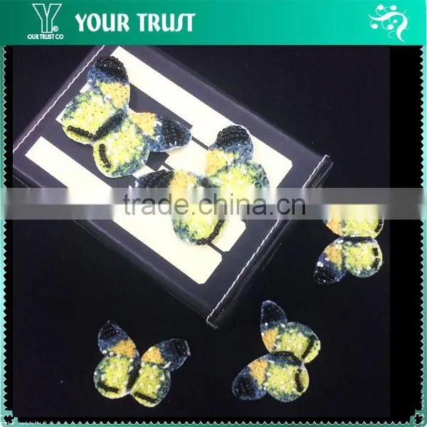 Decorative For Dress Sprakling Butterfly Sequin Applique Patch photo-3