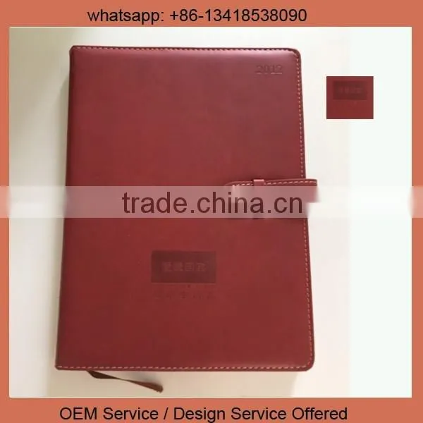 Custom printed logo 80g 100sheets office leather notebook