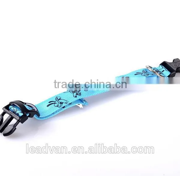 Blue Light Pet Shop Supplies Pug Pattern Pluto 2.5 CM Dual Side Light Collar For Dog photo-6