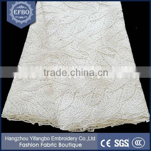 Simple Design Style Guipure Lace Fabric / Purple Color UK Embroidery Lace Fabric For Wedding Dress photo-5
