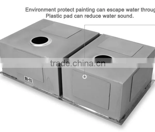 Modern Kitchen Docorative Sink Stackable Kitchen Sink Undermount Double Handmade Kitchen Sink R-15-3118 photo-3