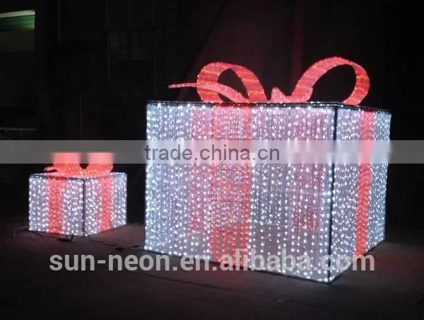 2015 NEW Design LED Christmas Decoration Pink Gift Box Led Light photo-4