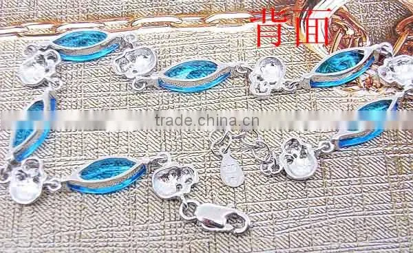 Austrian Crystal Skull Bracelet, Skull Bracelet Jewelry Wholesale, 925 Silver Bracelet Skull photo-3
