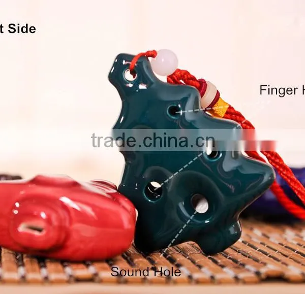 Christmas Tree Ocarina Flute For Children Present photo-4