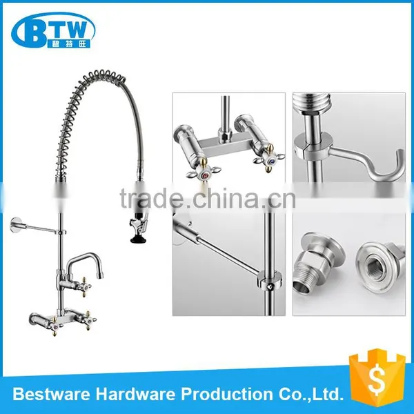 Wholesale Custom High Quality Commercial Pre-rinse 304 Stainless Steel Wall Mounted Faucet photo-2