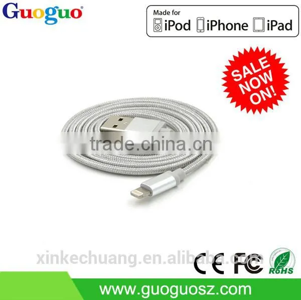 2016 New Fashinable Nylon Braided Cable Aluminum USB Charger Cable photo-4