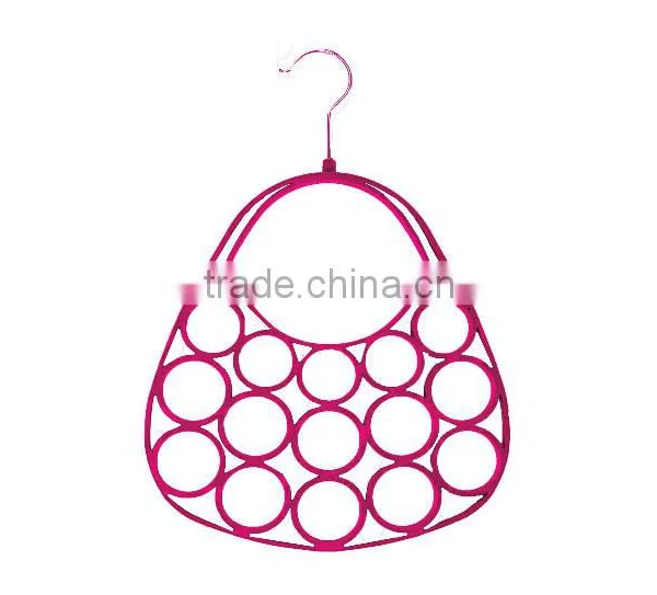 Velvet Flocked Scarf Tie Hanger, Purse Style photo-5