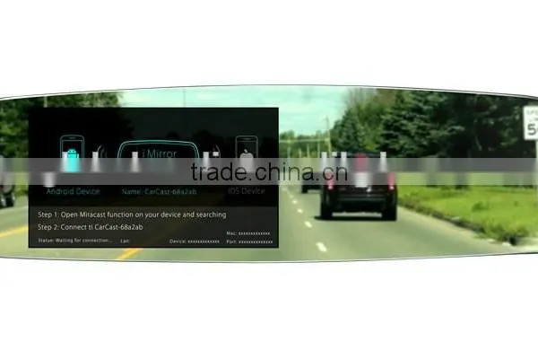 4.3 Inch Frameless Rearview Mirror Monitor Sychronize Informations Gps Navigation photo-4