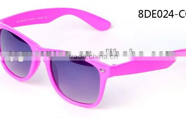 OEM Hot Pink Cheap Plastic Sunglasses,color Sunglasses,hot Pink Sunglasses photo-2